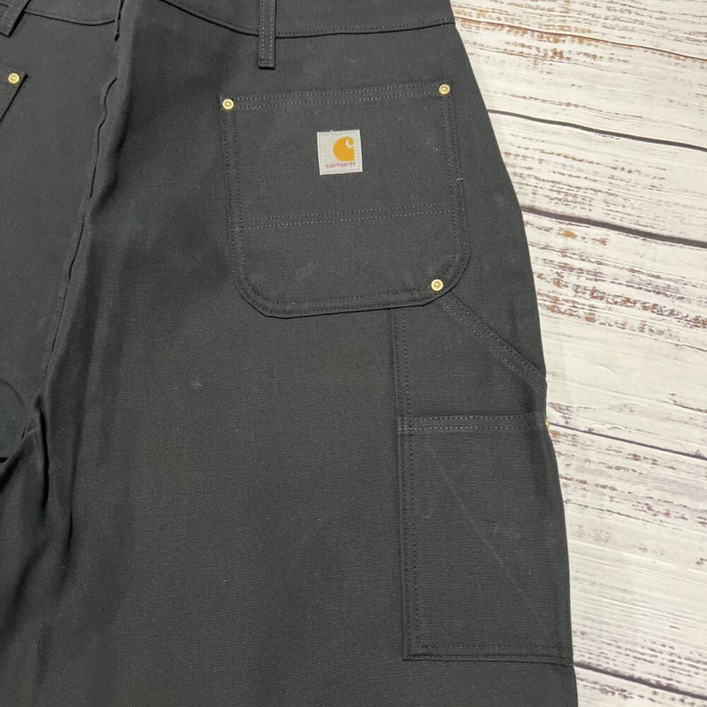 Carhartt Loose Fit 44 x 32 Firm Duck Double-Front Utility Work Pant B01-M BLK - Picture 10 of 13